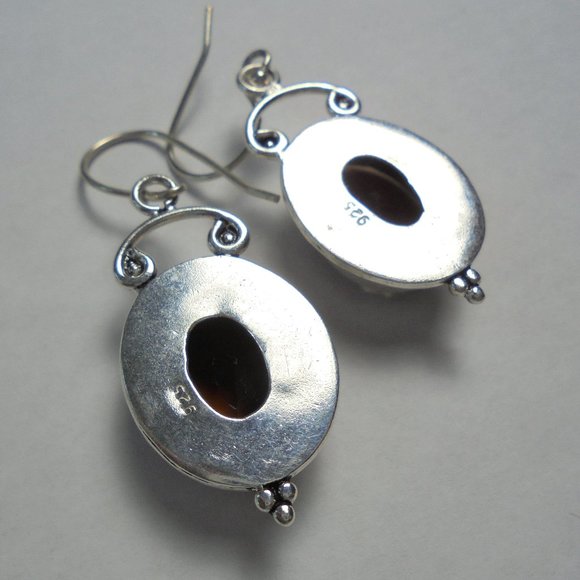 Vintage Earrings Smoky Quartz 925 Sterling Silver jewelry - Picture 7 of 7